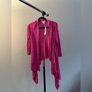 Linda Lucia | Pink Open Front Cardigan | M